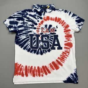 Polo Ralph Lauren Polo Shirt Mens Small Tie Dye Olympic Team USA Custom Slim Fit